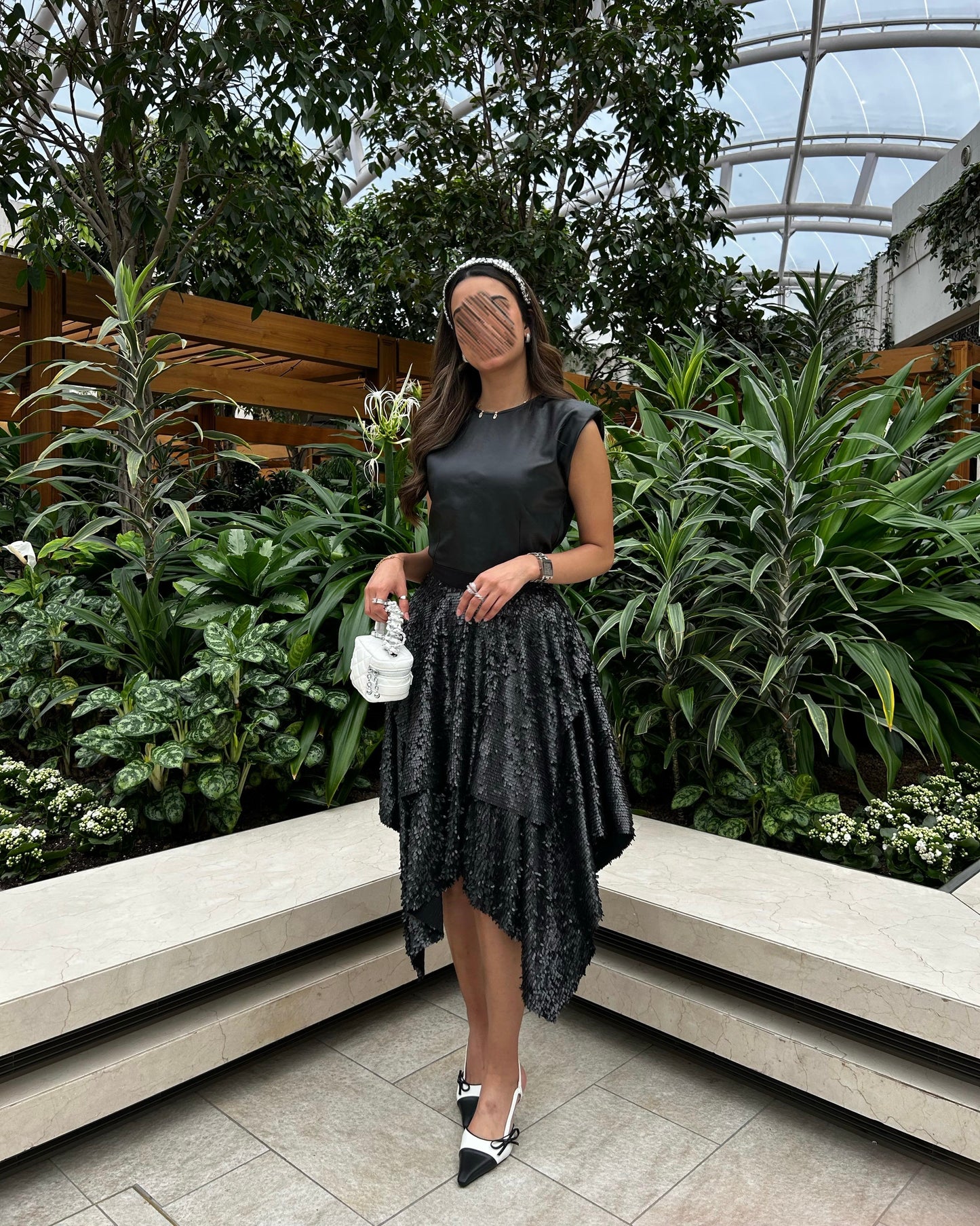 Flare feathers skirt