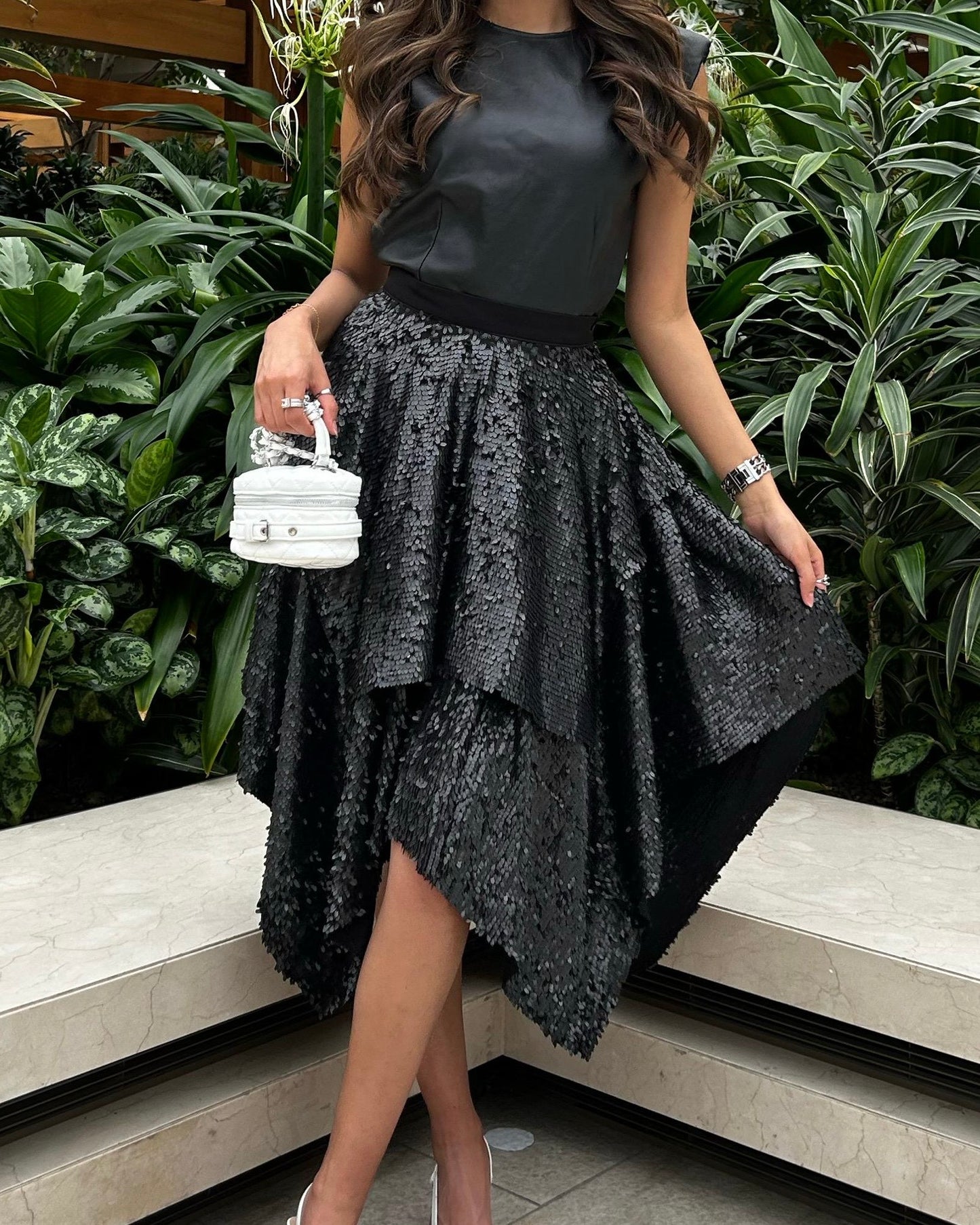 Flare feathers skirt