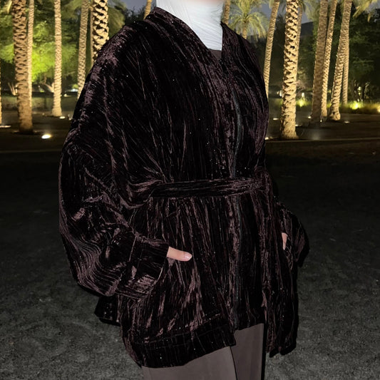 Choco Velvet Glitter Jacket